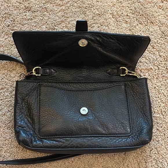 Tory Burch Black Gold Hardware Leather Crossbody Bag - Picture 4 of 6
